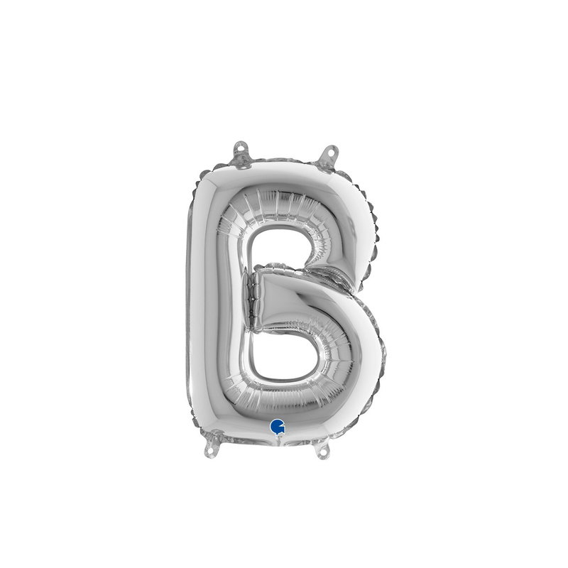 Bokstavsballong - B Silver 35 cm