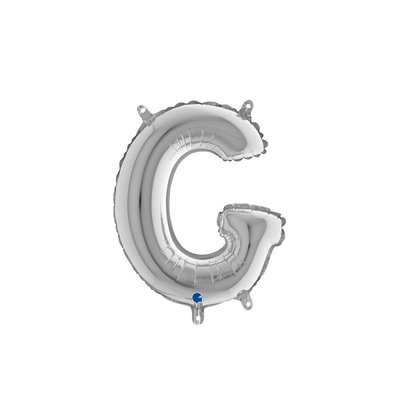 Bokstavsballong - G Silver 35 cm