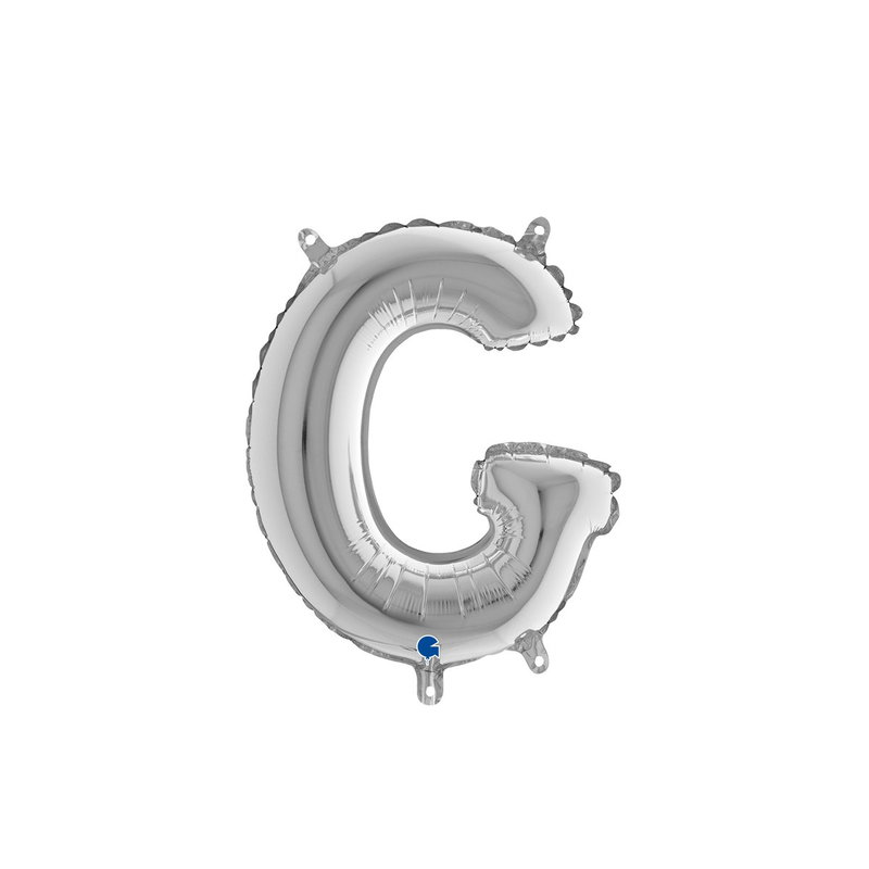 Bokstavsballong - G Silver 35 cm