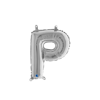 Bokstavsballong - P Silver 35 cm