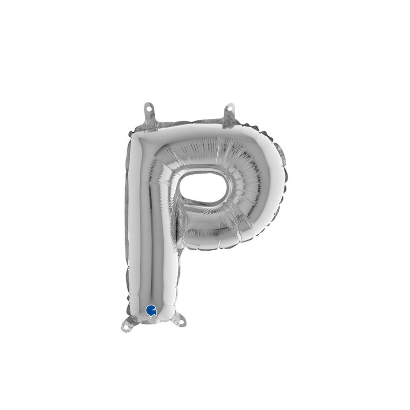 Bokstavsballong - P Silver 35 cm