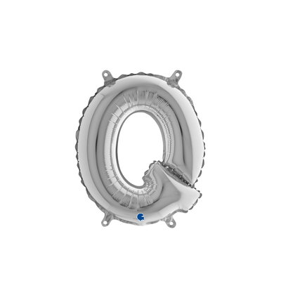 Bokstavsballong - Q Silver 35 cm