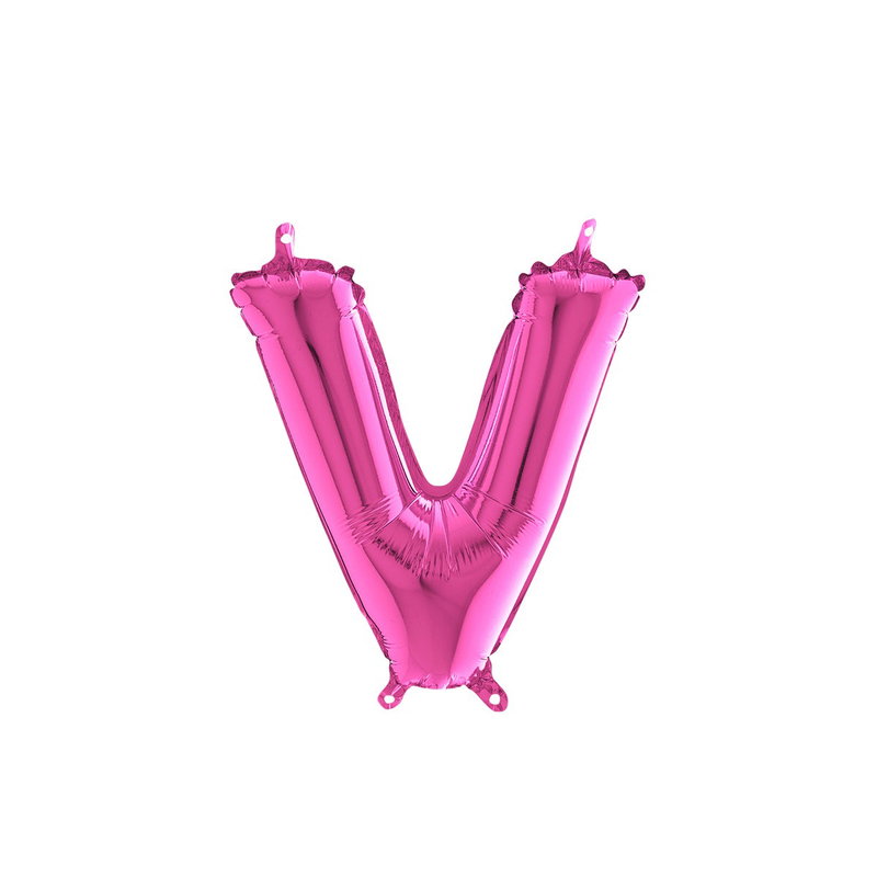Bokstavsballong - V Rosa 35 cm