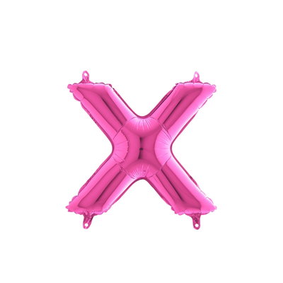 Bokstavsballong - X Rosa 35 cm