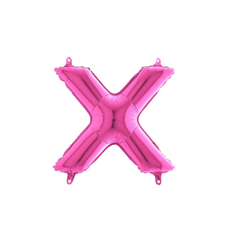 Bokstavsballong - X Rosa 35 cm