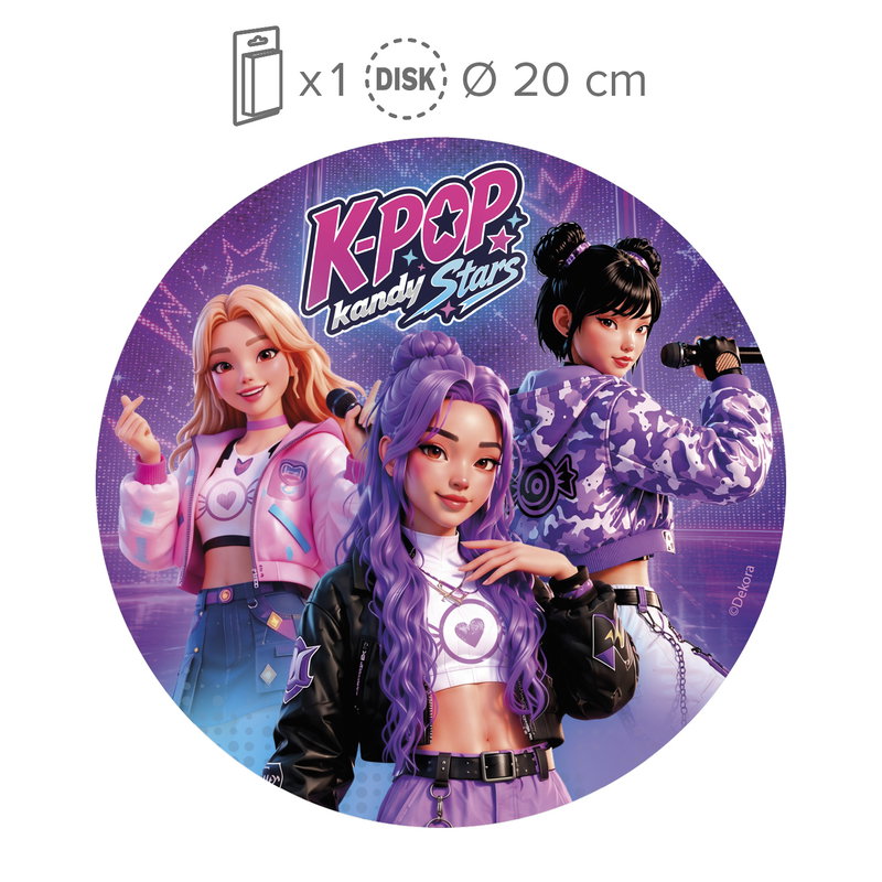 Tårtbild K-Pop - 20 cm