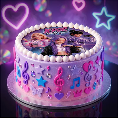 Tårtbild K-Pop - 20 cm