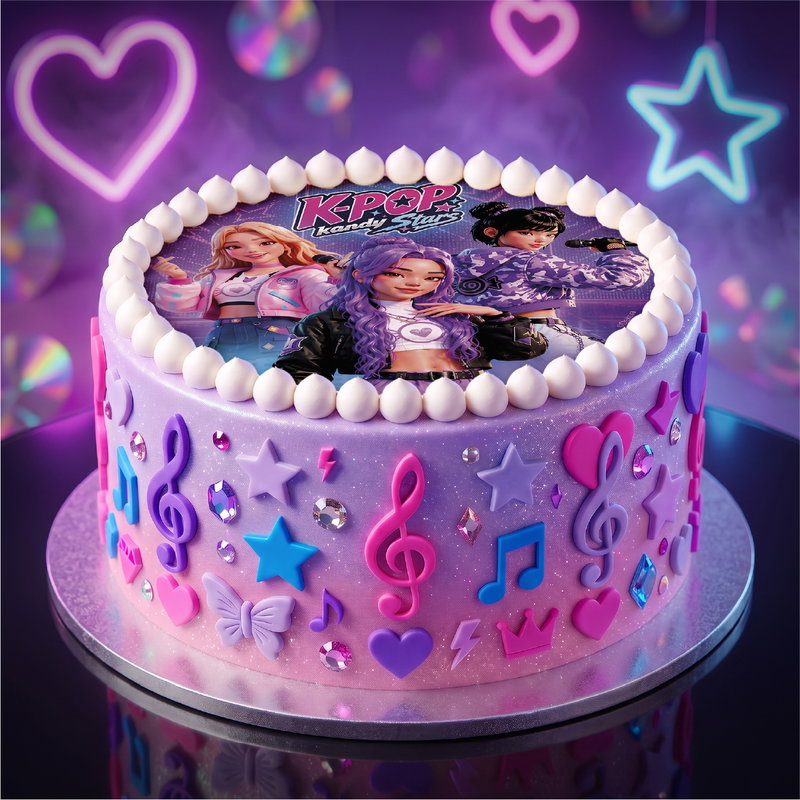 Tårtbild K-Pop - 20 cm