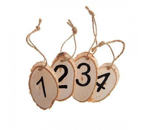 Adventssiffror 1–4 på träskivor – 4-pack – Det Gamle Apotek