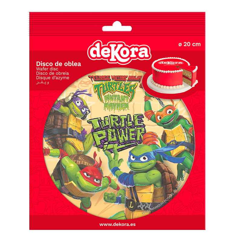 Tårtbild Ninja Turtles - 20 cm