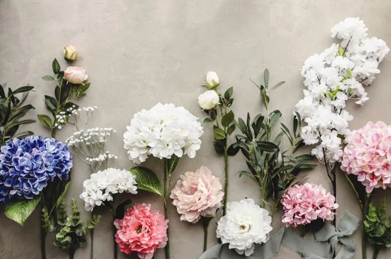 Konstgjord Blomma Pion Vit