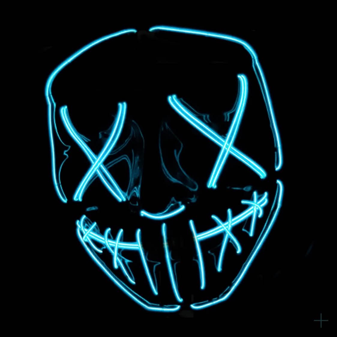 Nightmare Ledmask - Blå/Svart