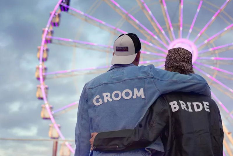 Påtrykbart Märke Groom Vit