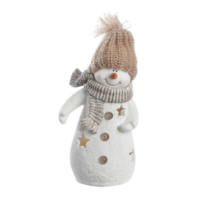 Snögubbe med LED-ljus – 22 cm