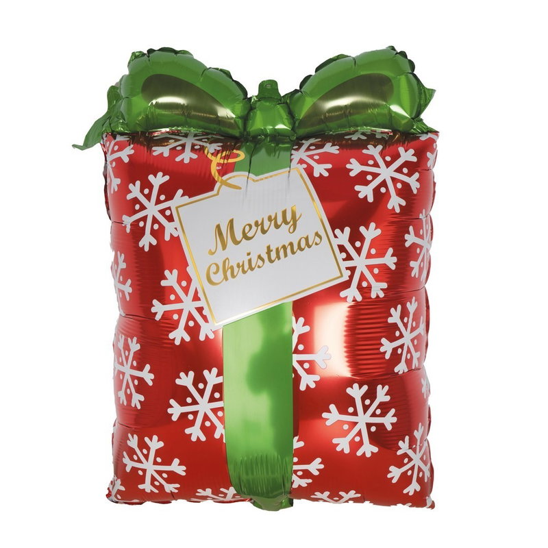 Folieballong julklapp "Merry Christmas"