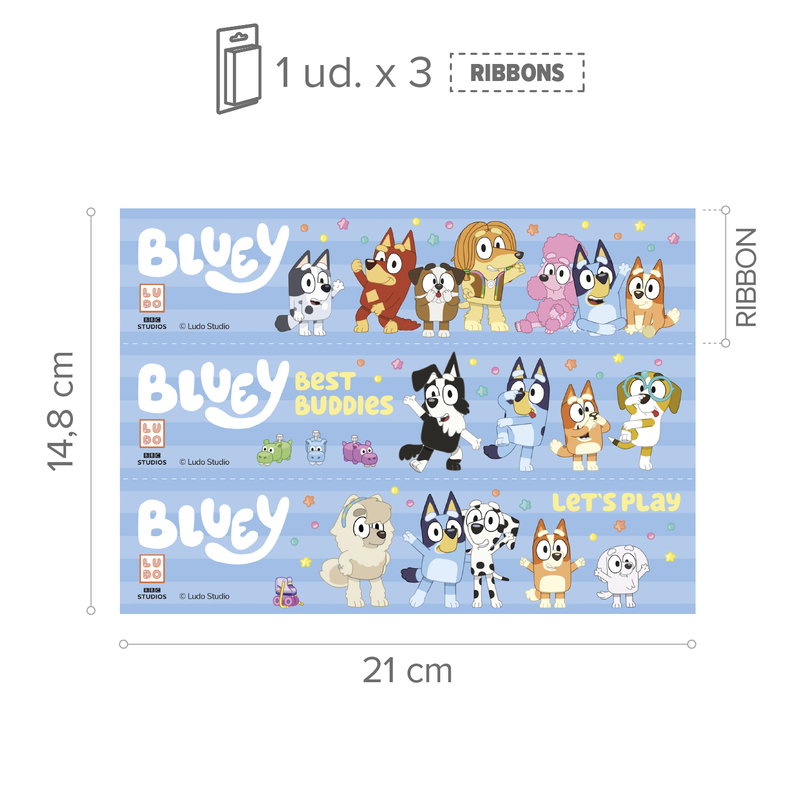 Bluey Tårtdekorband