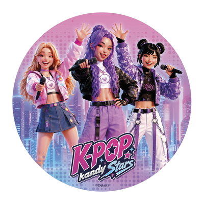 Tårtbild K-Pop - Kandy Stars - 20 cm