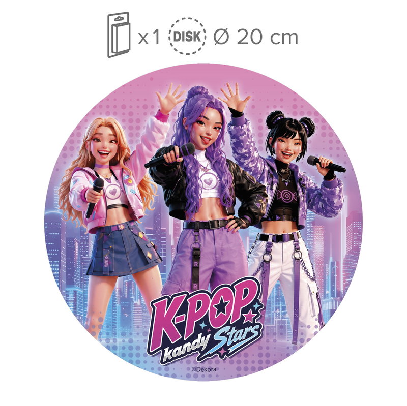 Tårtbild K-Pop - Kandy Stars - 20 cm