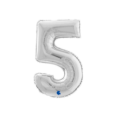 Ballongsiffra - Fem Silver 66 cm