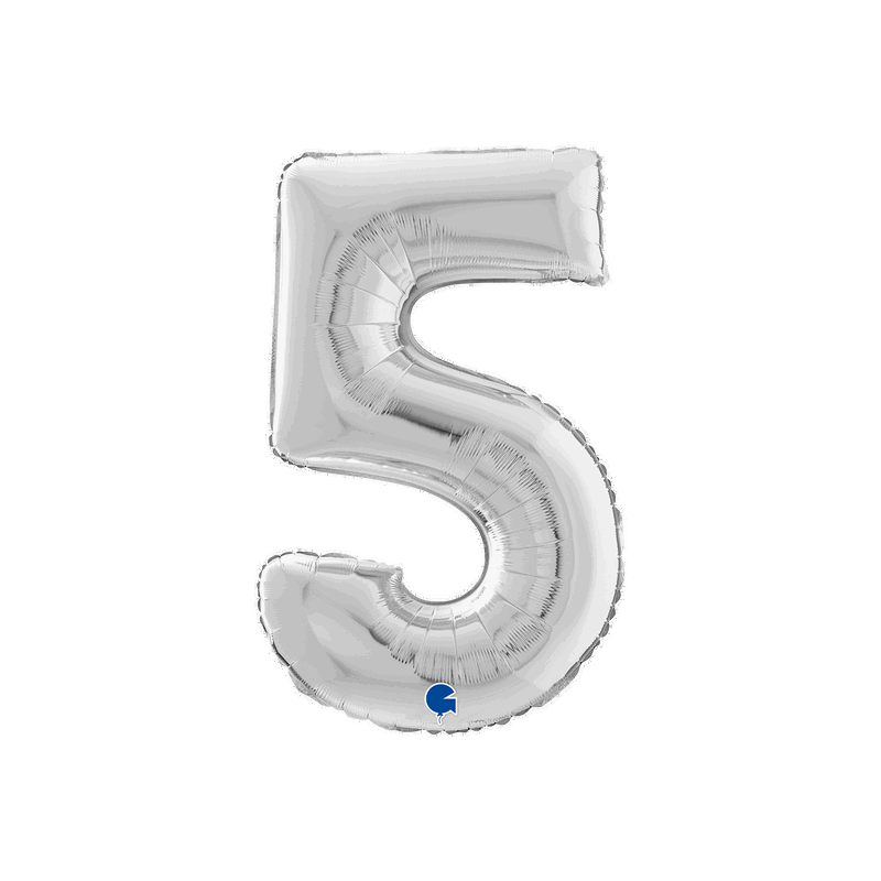 Ballongsiffra - Fem Silver 66 cm