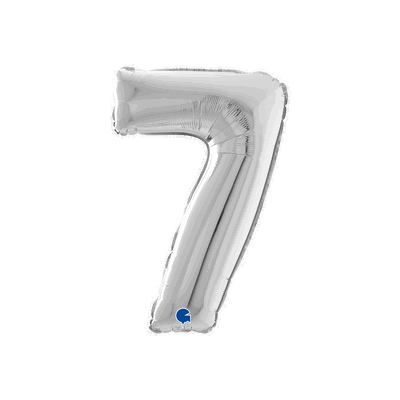 Ballongsiffra - Sju Silver 66 cm