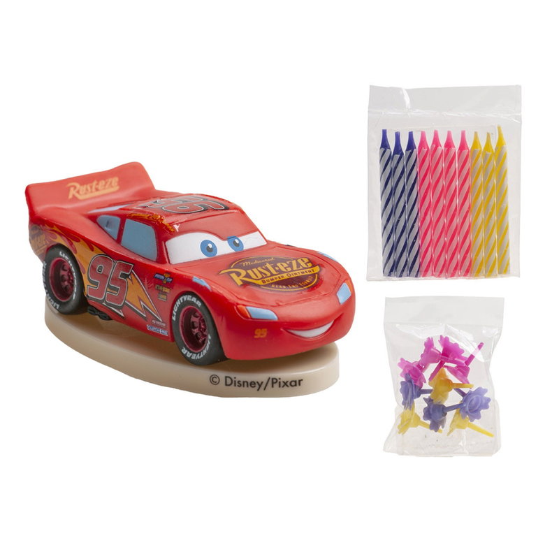 En av de ingående delarna i Cars, dekorationspaket med Blixten McQueen och ballonger. Se samtliga delar i innehållslistan.