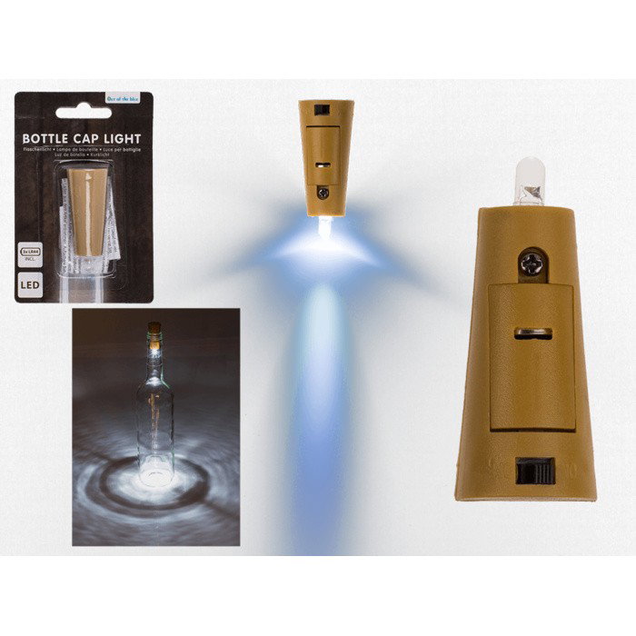 Vinkork med LED från Out of the Blue – produkt och användning, flaska ingår inte
