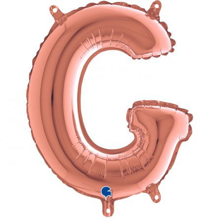 Bokstavsballong - Roséguld - 35 cm (G)