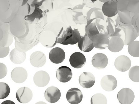 Konfetti - Cirklar - Silvermetallic