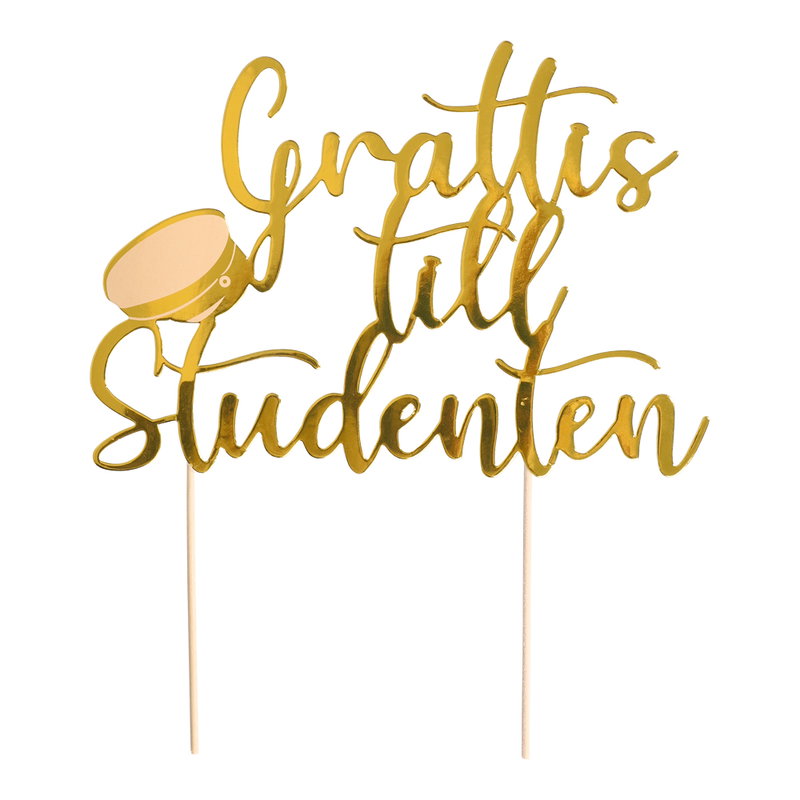 Studentdekoration paket guld
