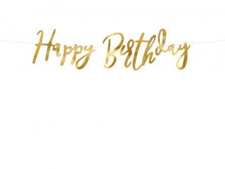 Vimpel - Happy Birthday - Roséguld