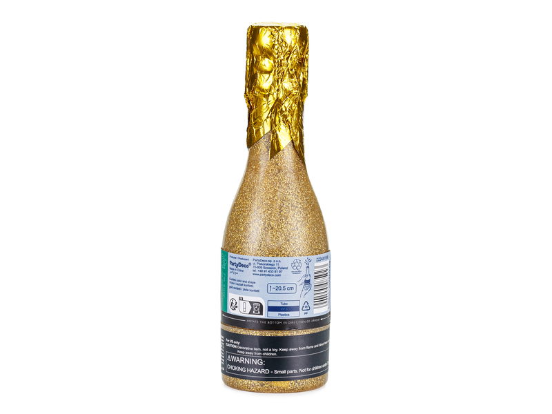 Konfettikanon Champagneflaska Guld