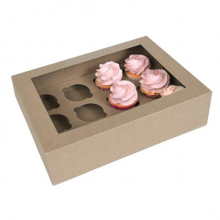 Natur cupcakes boxar - 12st - House of Marie