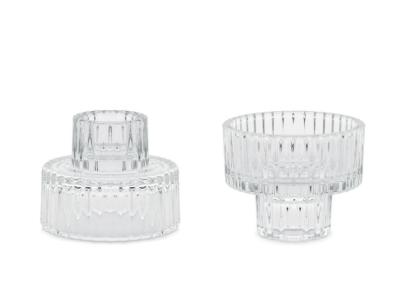 2-i-1 Glas Ljusstakar