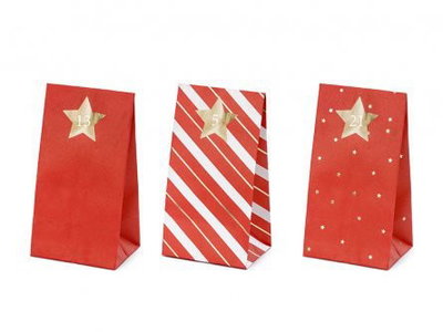Adventskalender - Red/White Bags