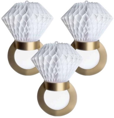 Honeycombs vigselringar, 3-pack