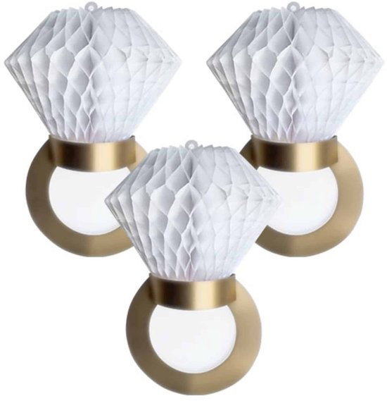 Honeycombs vigselringar, 3-pack