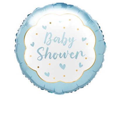 Givi Italia 56451 – ljusblå Baby Shower-folieballong 46 cm