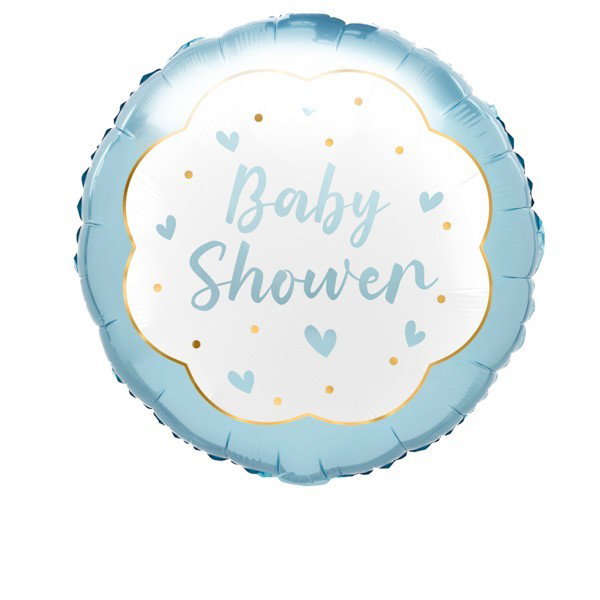 Givi Italia 56451 – ljusblå Baby Shower-folieballong 46 cm