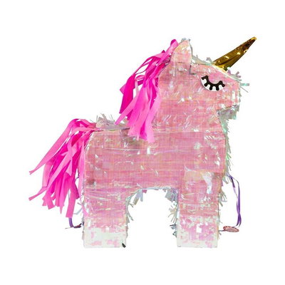 Piñata Unicorn 31 cm – skimrande rosa