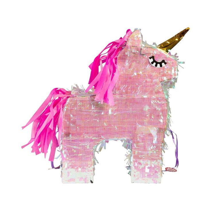 Piñata Unicorn 31 cm – skimrande rosa