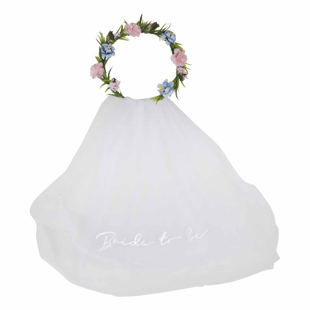 Bride to be Blomsterkrans med slöja