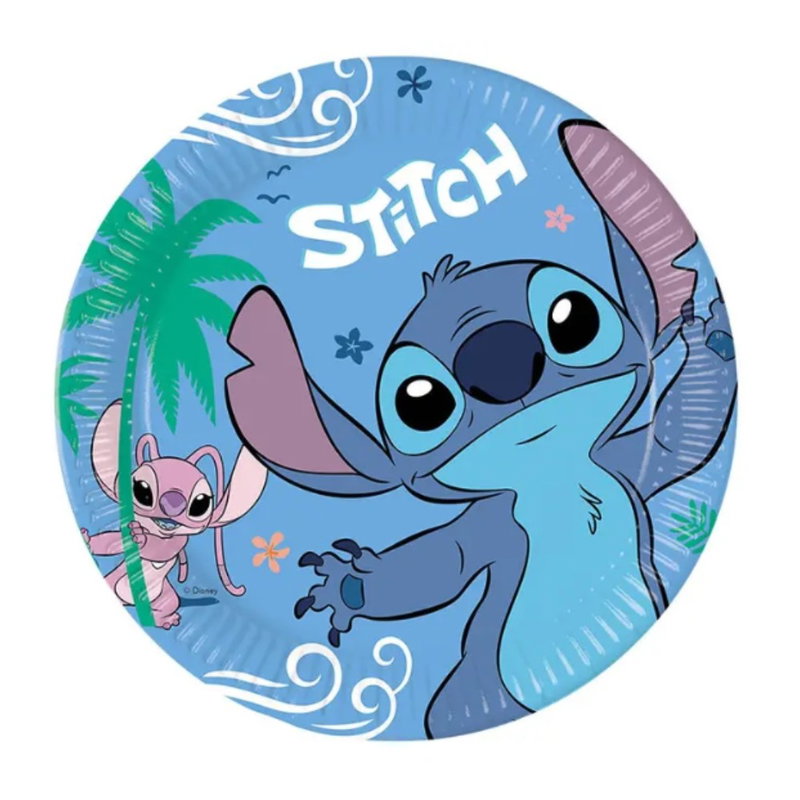 Papptallrikar Stitch & Angel – 23 cm – 8-pack