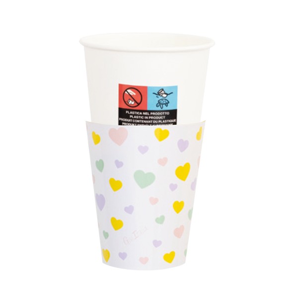 Givi Italia Candy Hearts – pappersmugg med separat dekoröverdrag
