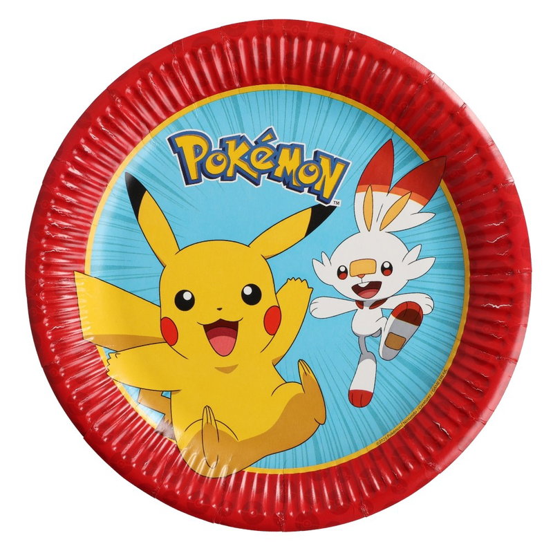 Papptallrikar Pokémon – 23 cm – 8-pack