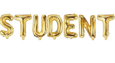 Student Folieballong Guld