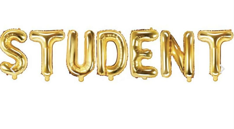 Student Folieballong Guld