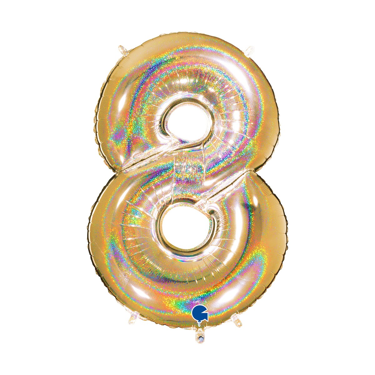 Sifferballong - Glitter guld - 100 cm (8)