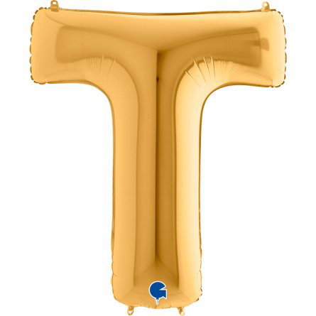 Bokstavsballong - Guld - 100 cm (T)