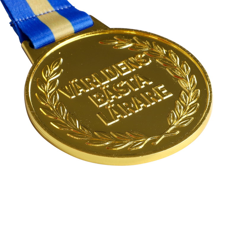 Världens Bästa Lärare - Medalj i Metall